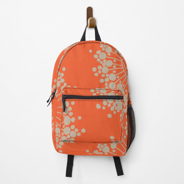Item preview, abstract gumnut blossom repeat design in orange and beige designed and sold by JenWren3135.