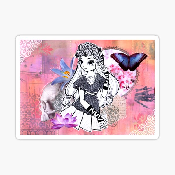 Dreamy Fantasy Elf Collage Sticker