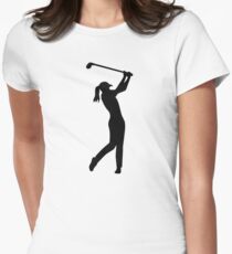 Golf woman girl Women's Fitted T-Shirt