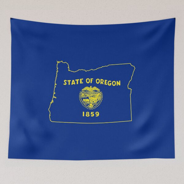 Item preview, Oregon Map Flag #4 designed and sold by SalahBlt.