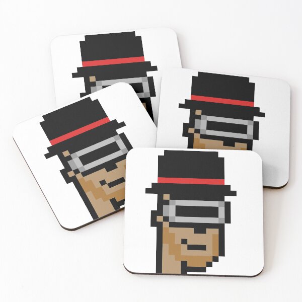 Item preview, CryptoPunk #638 (Male with VR Headset, Top Hat and Chinstrap Beard) designed and sold by inVinnieVeritas.