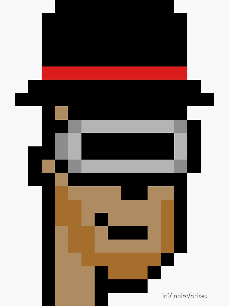 "CryptoPunk 638 (Male with VR Headset, Top Hat and Chinstrap Beard