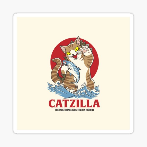 Catzilla Sticker