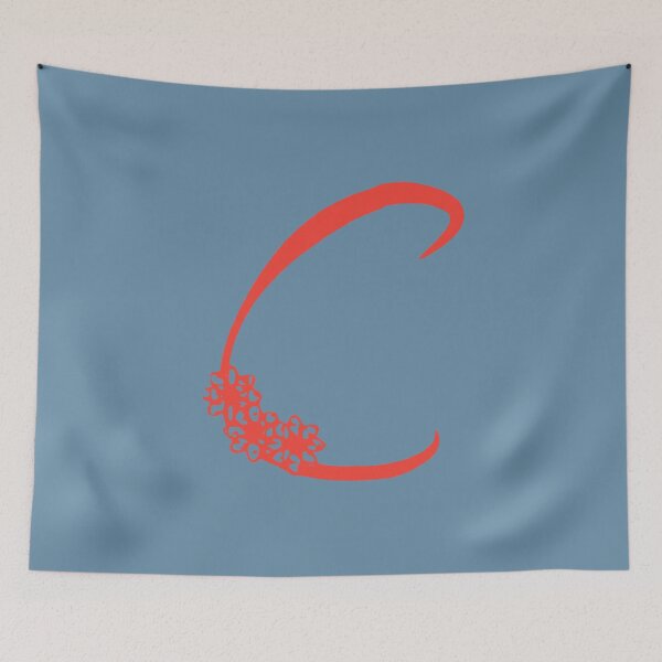 Item preview, Floral Initial monogram C designed and sold by Creative-draw.