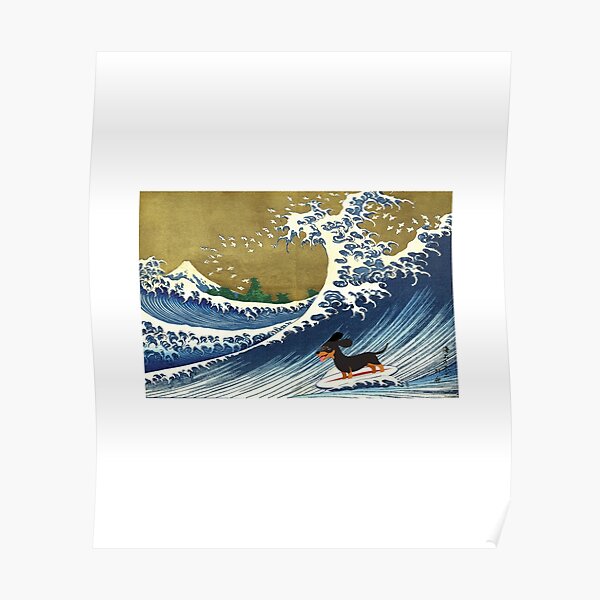 Black Dachshund Weiner Dog Poster
