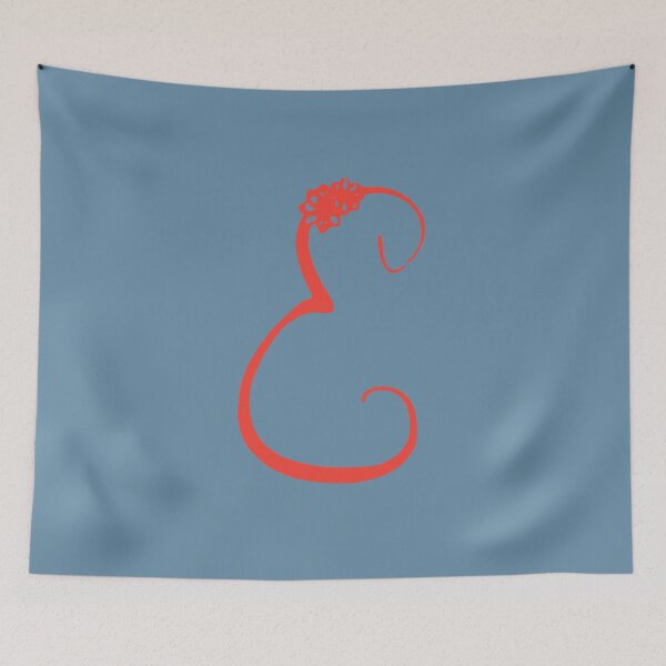 Item preview, Floral Initial monogram E designed and sold by Creative-draw.