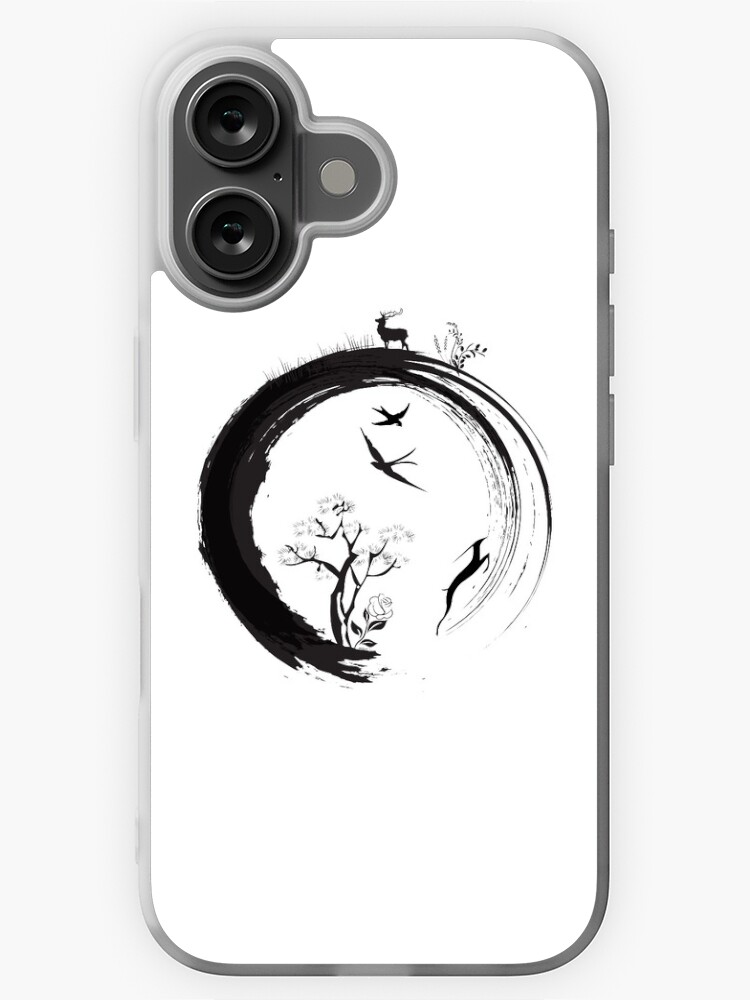 【EXAMPLE】 ROUND LOGO iPhone CASE /BLACK Quiet Club Racing Logo - High Quality Version