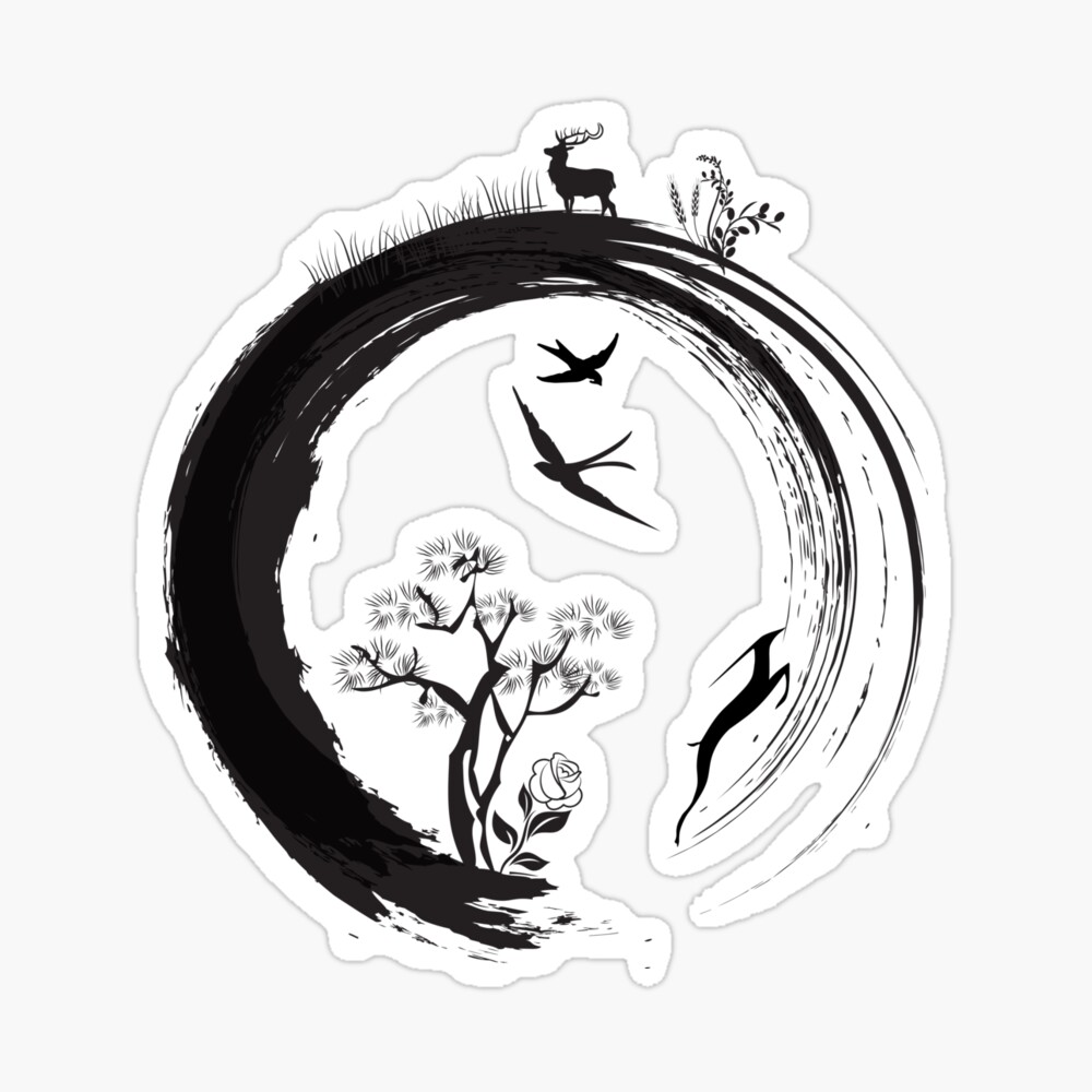 Best Black Ink Enso Circle Tattoo Design – Truetattoos