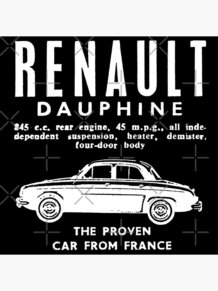 "RENAULT DAUPHINE ADVERT" Sticker for Sale by ThrowbackM3 Redbubble