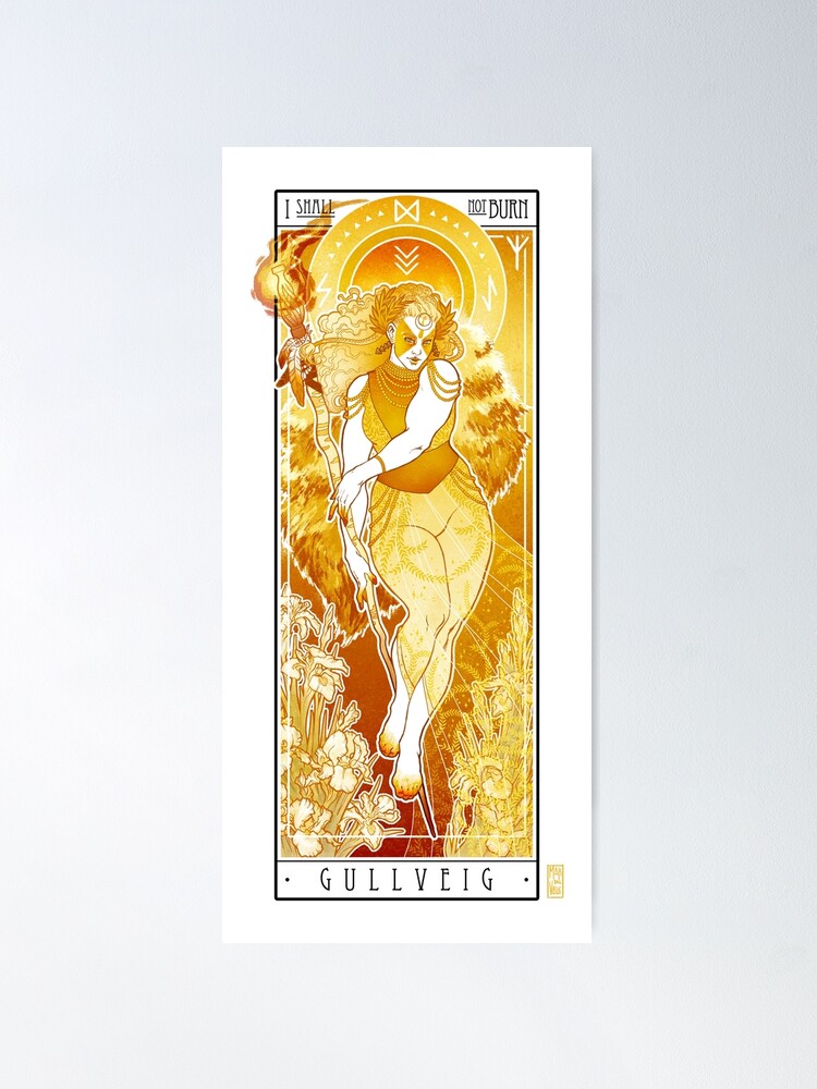 Alternate view of Gullveig - Völva - Norse Witch - Viking Goddess Poster