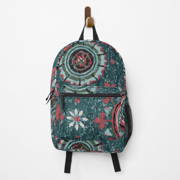 Item preview, Antique Oriental Red Green Flowers designed and sold by StudioMoesker.