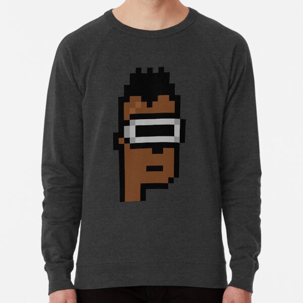 Cryptopunk #713 (Male with Peak Spikey hair and VR Headset) Lightweight Sweatshirt