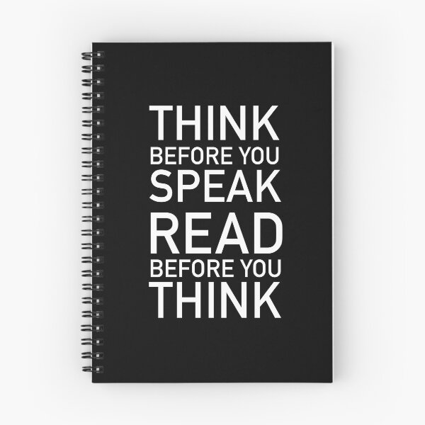 Item preview, Think before you speak. Read before you think. designed and sold by corbrand.