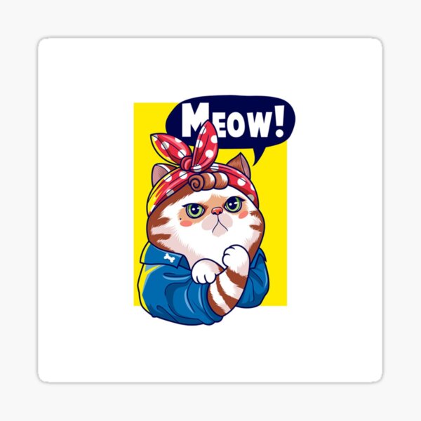 Meow, Yes I can Sticker
