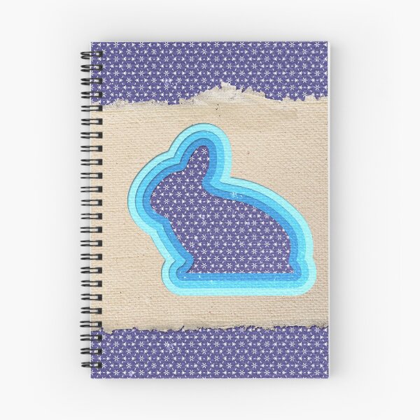 Item preview,  Vintage blue bunny papercut with sashiko pattern designed and sold by FunnyChameleon.