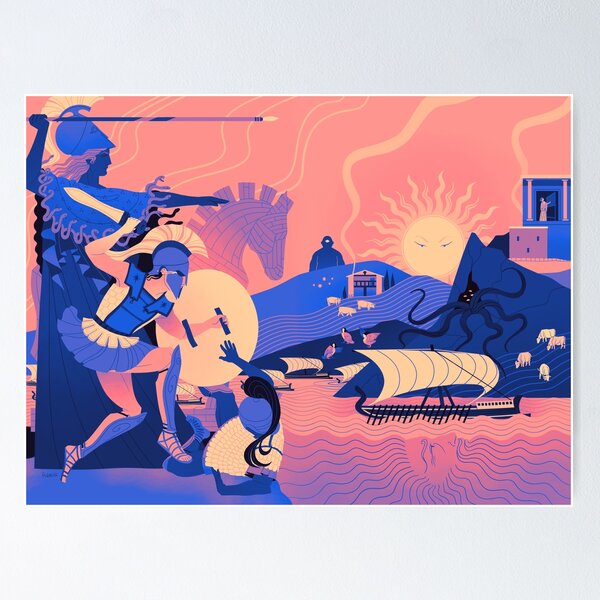 Item preview, Homeric Landscape - Summer designed and sold by flaroh.