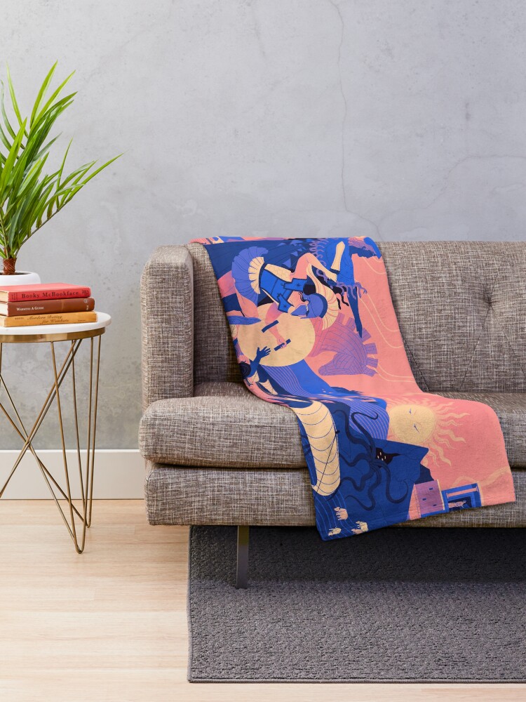 Alternate view of Homeric Landscape - Summer Throw Blanket