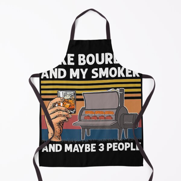 Item preview, I Like Bourbon And My Smoker And Maybe 3 People BBQ Vintage -art-width-4000px designed and sold by ahinnlaree.