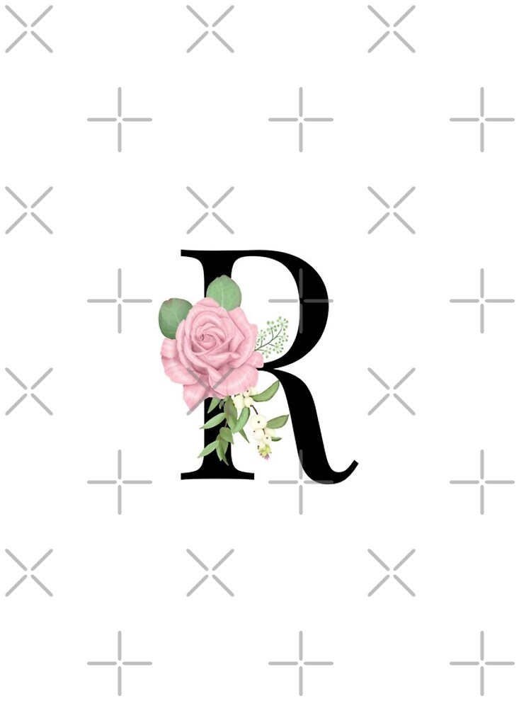 Thumbnail 4 of 4, iPhone Case, Floral R Monogram designed and sold by starrylite.