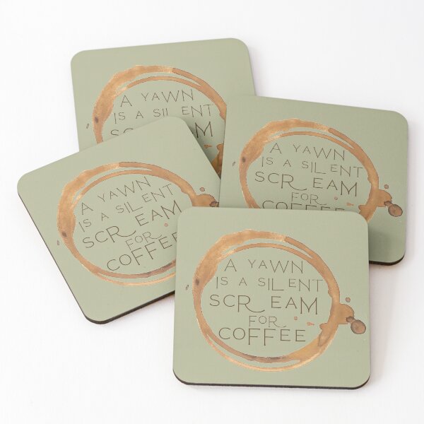 Item preview, A yawn is a silent scream for coffee ! designed and sold by Growwithme.