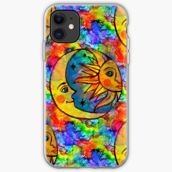 Sun N Moon Hippy Rainbow iPhone Soft Case