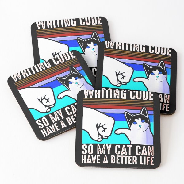 Item preview, Writing Code So My Cat Can Have Better Life Vintage Shirt-art-width-4000px designed and sold by sherriwester.