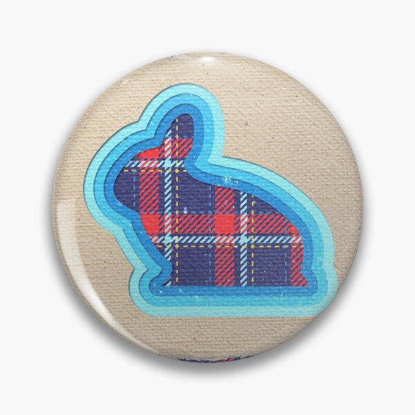 Item preview, Bunny outline papercut in plaid background designed and sold by FunnyChameleon.