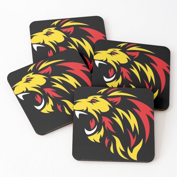 Item preview, Ferocious Lion Indomitable tribal red and orange yellow | art it designed and sold by Joizma.
