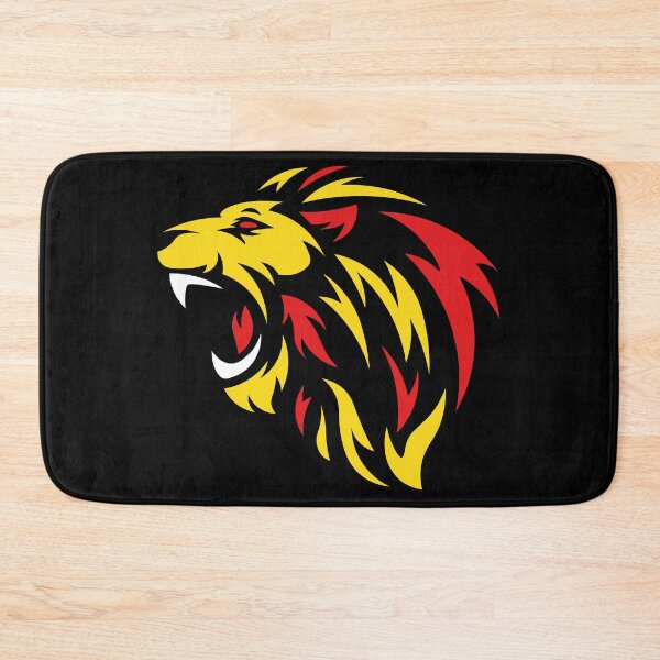Item preview, Ferocious Lion Indomitable tribal red and orange yellow | art it designed and sold by Joizma.