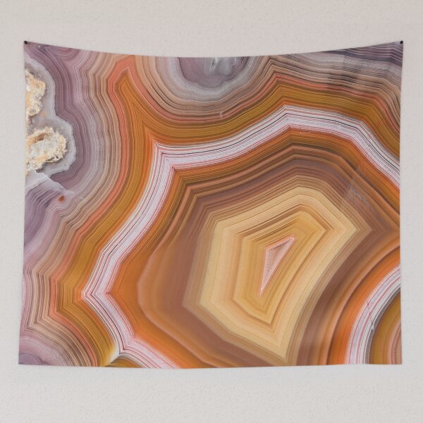 Item preview, Orange Yellow Violet Galaxies Sliced Geode Agate Graphic Pattern designed and sold by Sohee Jin.