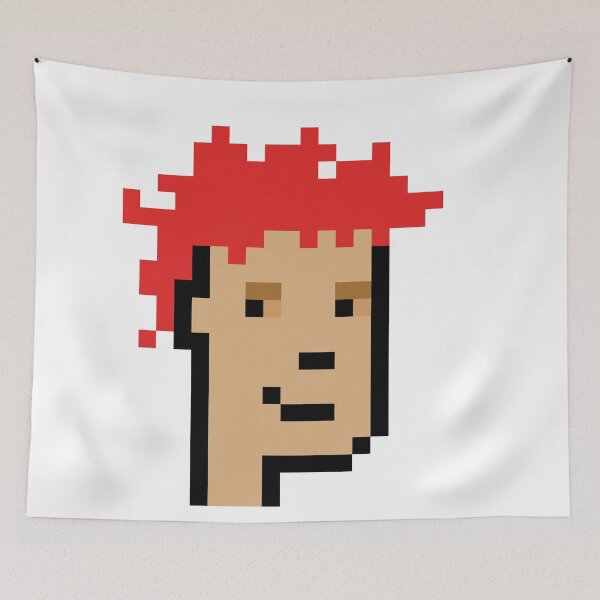 Item preview, CryptoPunk #1049 (Male with Crazy Red Hair & Smile) designed and sold by inVinnieVeritas.