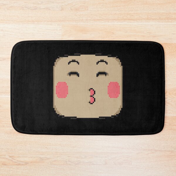 Item preview, Kiss emoticon flirty crush pixelated face designed and sold by For the love of Pixels.
