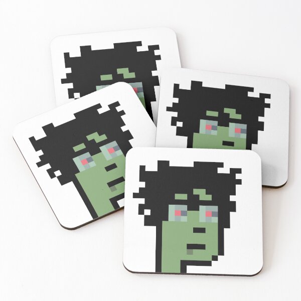 Item preview, CryptoPunk #987 (Male Zombie with Wild Hair & Horned Rim Glasses) designed and sold by inVinnieVeritas.