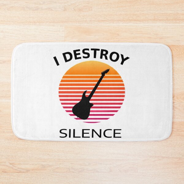 Item preview, I destroy silence guitar designed and sold by shirtsdesignpk.