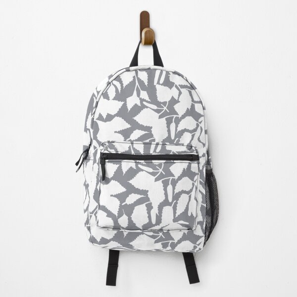 Item preview, White birch leaves on gray seamless pattern designed and sold by colorofmagic.