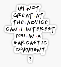 Chandler Bing qoutes Sticker