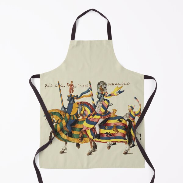 Item preview, GERMAN MEDIEVAL KNIGHTS HORSEBACK HOLDING LANCES IN TOURNAMENT WITH JESTERS designed and sold by BulganLumini.