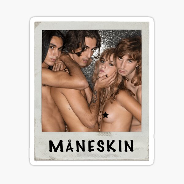 MANESKIN Måneskin naked Sticker by lacato.