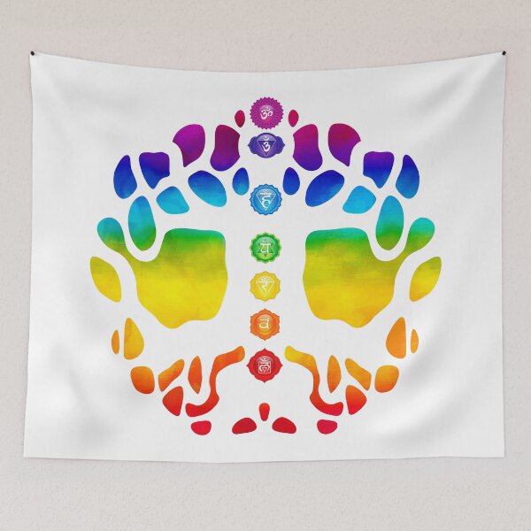 Item preview, 7 Chakra Celtic Tree - Symbols WBG 72 designed and sold by serenaking.