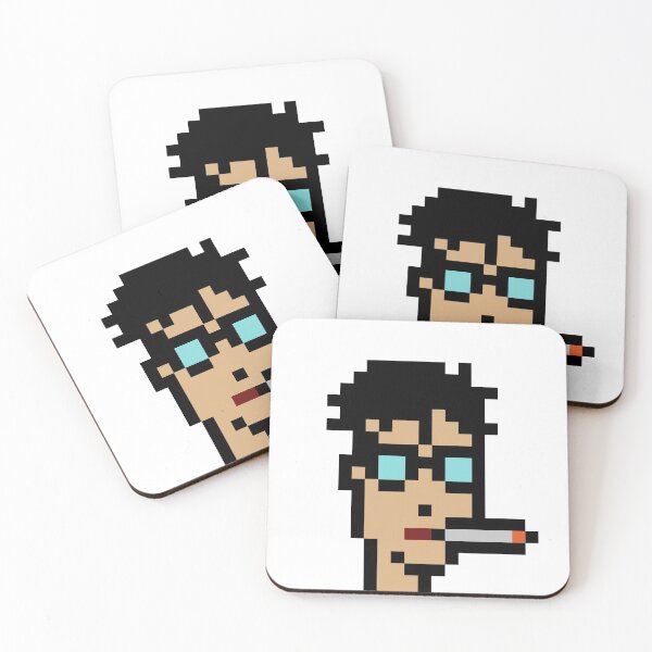 Item preview, CryptoPunk #1138 (Female with Messy Hair and Nerdy Glasses smoking a cigarette) designed and sold by inVinnieVeritas.