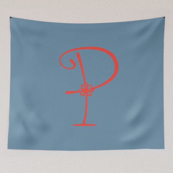 Item preview, Floral Initial monogram P designed and sold by Creative-draw.