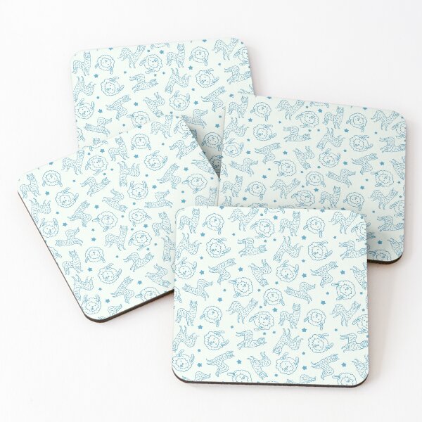 Item preview, Cute Blue Alpaca Pattern designed and sold by najmahsalam.