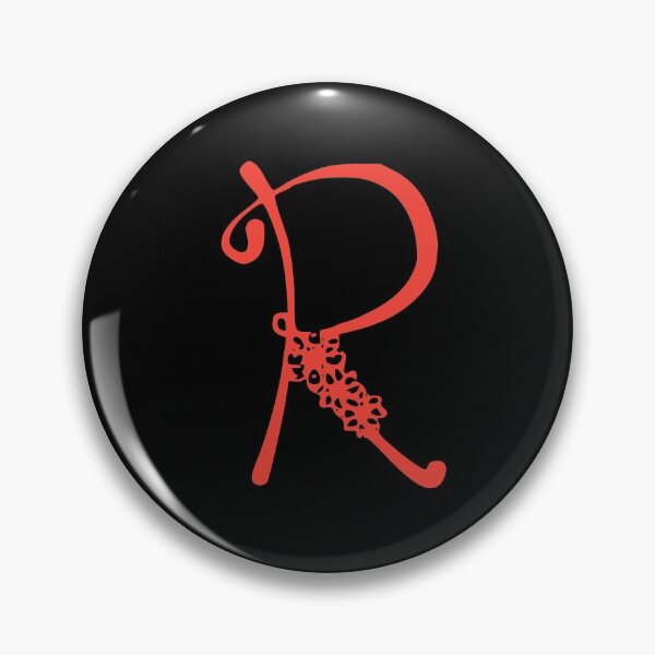 Item preview, Floral Initial monogram R designed and sold by Creative-draw.