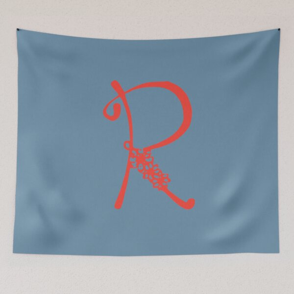 Item preview, Floral Initial monogram R designed and sold by Creative-draw.