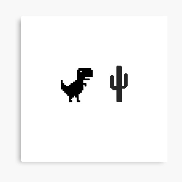 Google Offline Dinosaur Game Metal Print for Sale by DannyAndCo