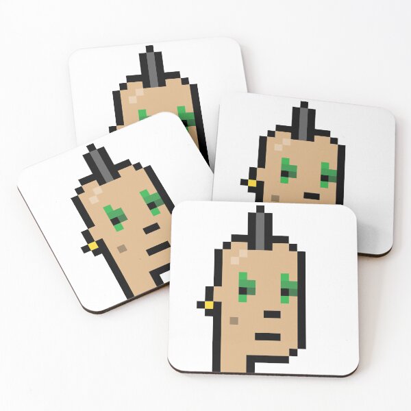 Item preview, Cryptopunk #788 (Male with Thin Mohawk haircut, mole, golden earing & Clown Green Eyes) designed and sold by inVinnieVeritas.