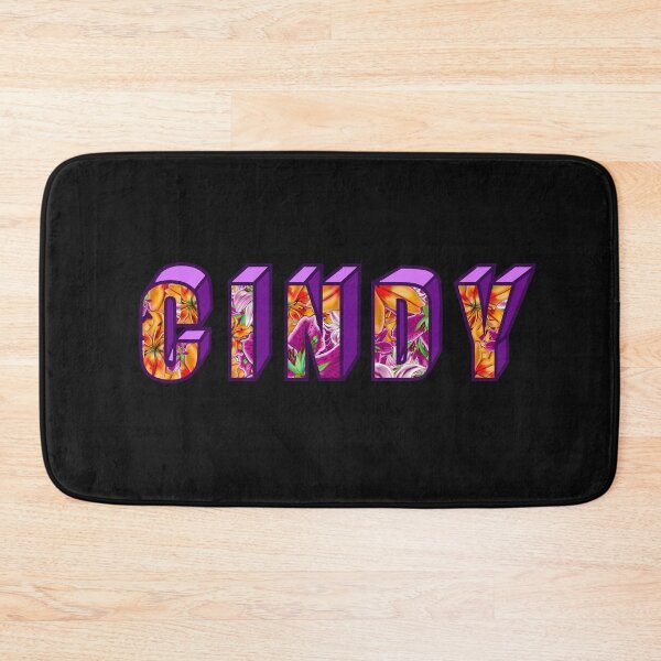Item preview, Top 10 best personalised gifts 2022  - Cindy personalised personalized  custom name  floral with purple on black background . Cindy designed and sold by Artonmytee.