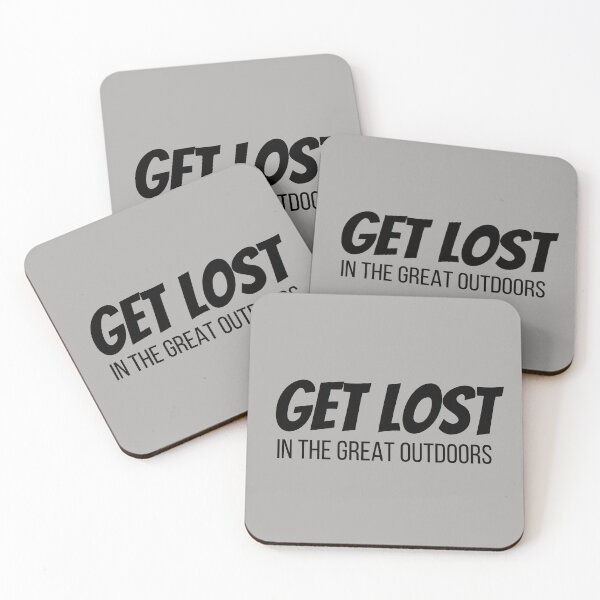 Item preview, Get Lost In The Great Outdoors. Text Only Design, Black Text. Clean. Capitals. designed and sold by JellyBeenzz.