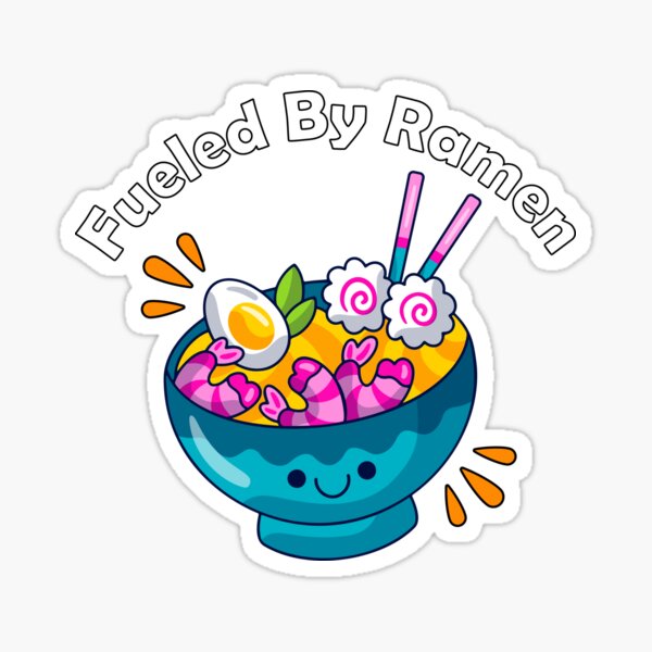 "Fueled By Ramen" Sticker for Sale by DynamicDesign Redbubble