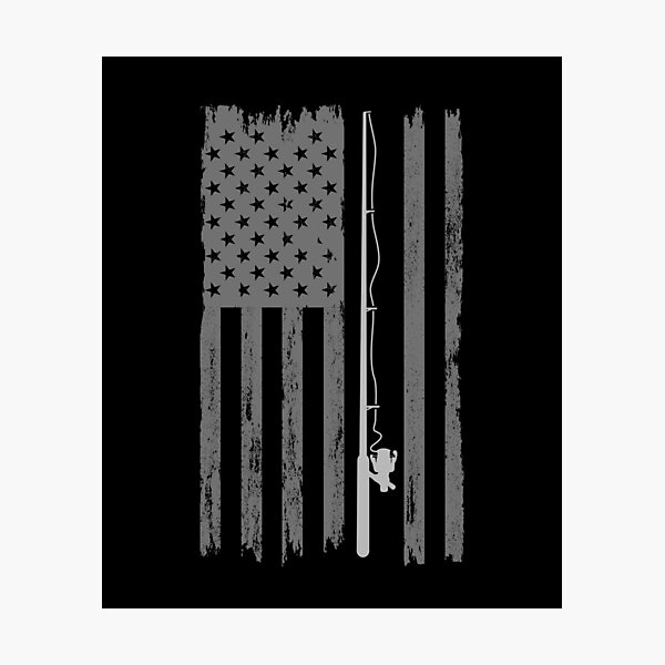 Camo US Flag Bass Fishing Photographic Print for Sale by Daily Grind 19